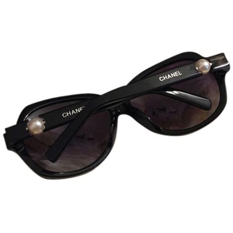 vintage chanel pearl sunglasses|chanel sunglasses with clear sides.